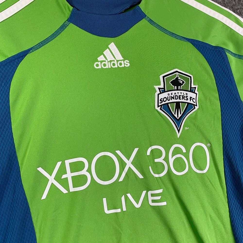 Vintage Seattle Sounders FC Jersey Men Medium 2008 Green Adidas MLS Soccer